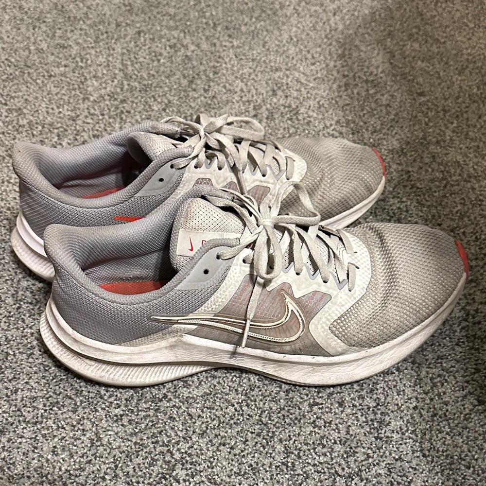 Nike Gray and White Athletic Sneakers